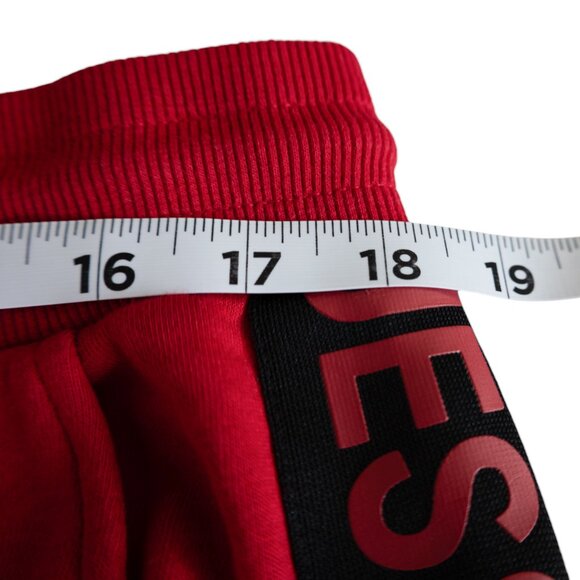 Guess NWT 2-Piece Red and Black Crop Top Hooded Sweatshirt With Joggers - Picture 9 of 13